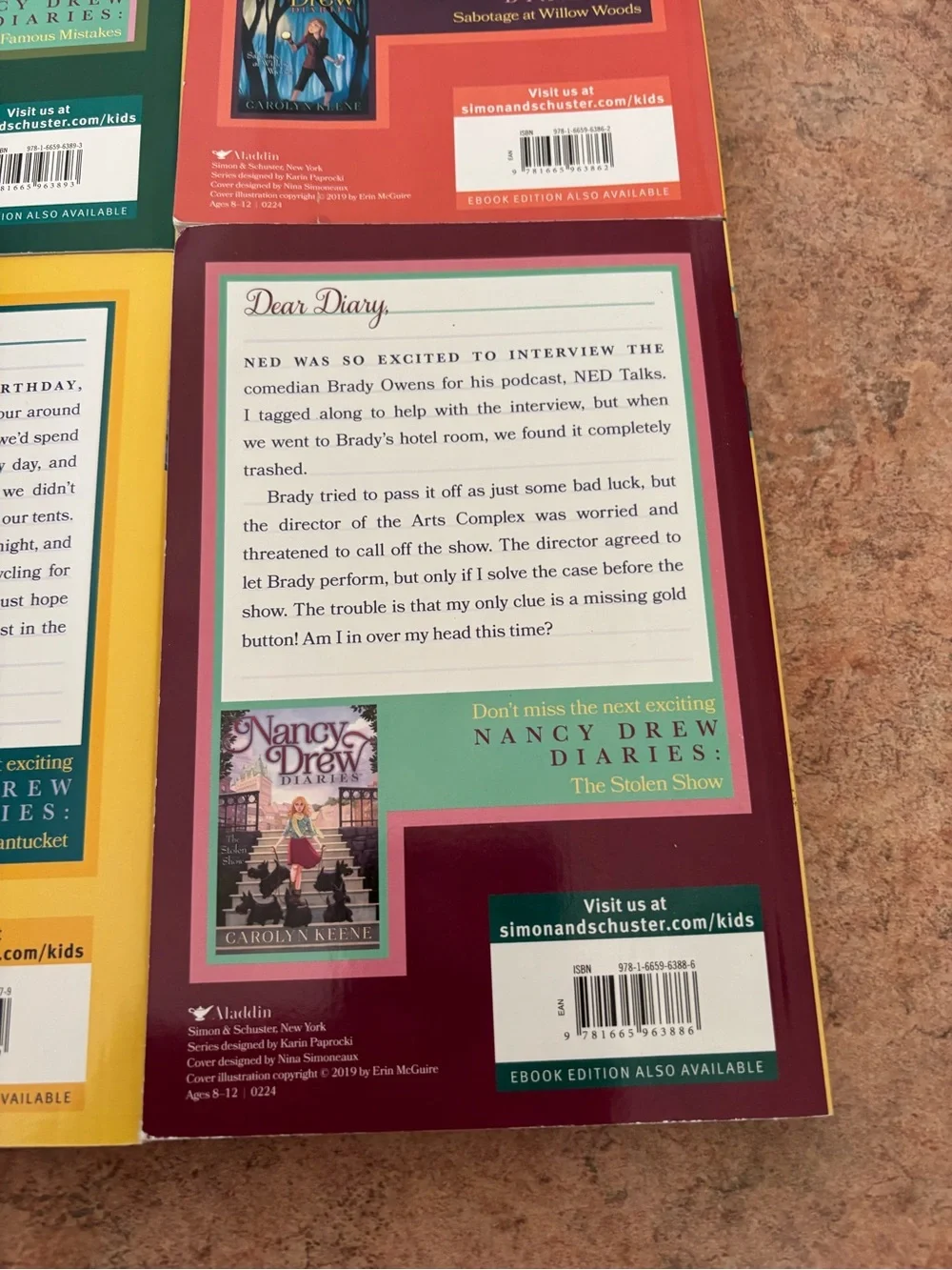 Nancy Drew Diaries Book Lot Carolyn Keene